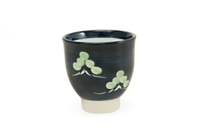 Dark Blue Pine Tree Tea Cup